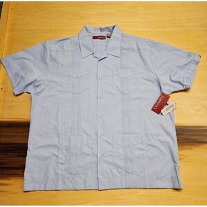 Sobrino Vintage Shirt Mens XXL Blue Button Up Outdoor Casual Smoking New W TAGS‎